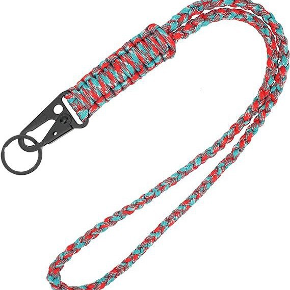 Outdoor Emergency Survival Mountaineering Colorful Key Chain Umbrella Rope Braided Eagle Buckle Multi-kinetic Tactical Lanyard Accessories