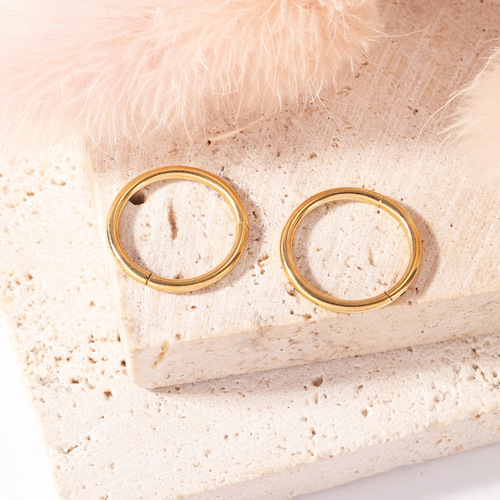 European and American stainless steel interface ring nose ring splicing ring 316L electroplating splicing piercing jewelry universal ring factory direct sale