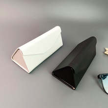 厂家批发眼镜盒定 制折叠三角眼镜收纳盒便携简约眼镜盒可印LOGO