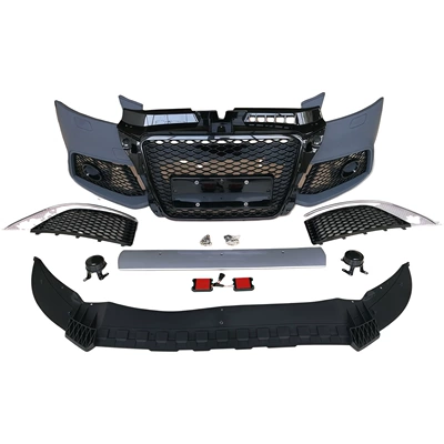 09-12 model, suitable for Audi A3, RS3 front bumper upgrade kit, including front grille and front bumper (Big Surrounded) - 09-13-rs3-front-bumper-set