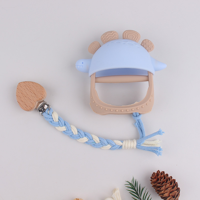 Macrame chupete de color tejido cadena anti-caída juguete recién nacido mordedor cuerda anti-caída