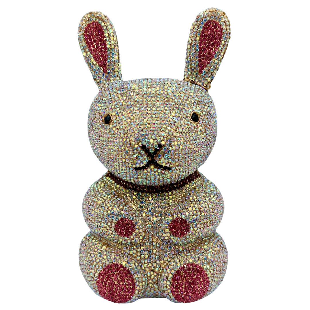 Bag de piedra de conejo transfronterizo nuevo conejo con diamantes bolsas de cena de fiesta de diamantes llenos bolsas de mano de mujer nuevo