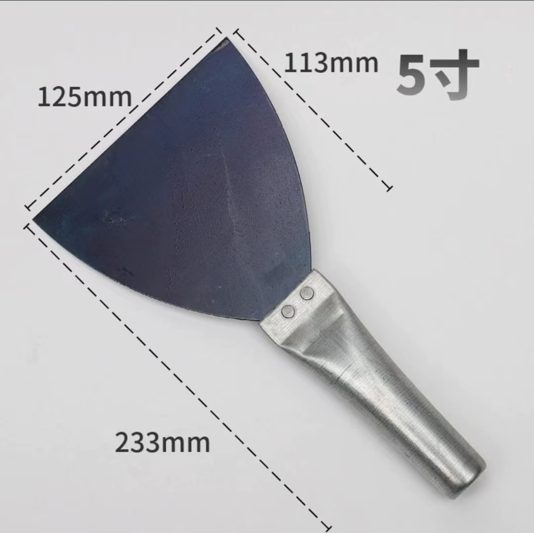 Fábrica al por mayor cuchillo de masilla mango de plástico pala de limpieza mango de madera espejo espátula de pintura cuchillo de masilla de acero inoxidable