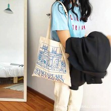 单肩手提大容量帆布包女学生小众设计收纳袋购物袋环保耐用