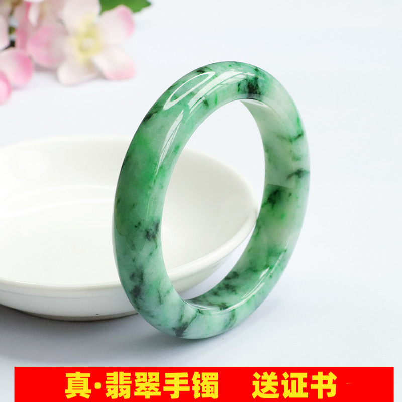 厂家批发翡翠手镯阳绿辣绿缅甸玉石珠宝处理
