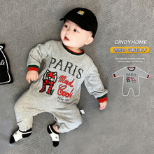 宝宝春秋纯棉长袖哈衣卡通老虎婴儿连体衣新生婴儿爬服初秋装衣服