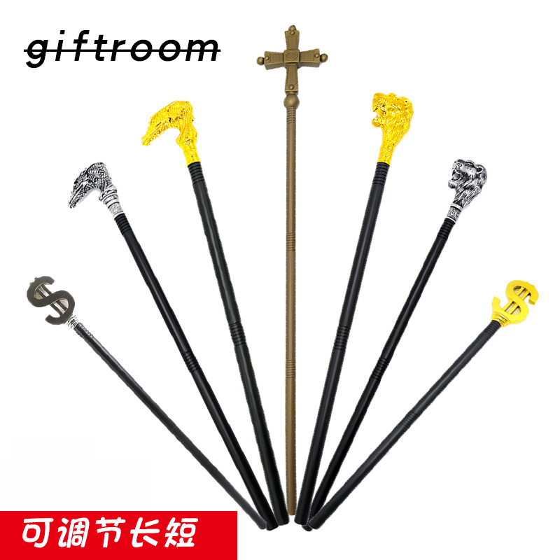 Halloween Props Vampire Country Prince Queen of Hearts Scepter Ruby Wand Performance Skeleton Nun