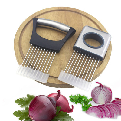 不锈钢厨房小工具洋葱针 洋葱切 果蔬切片固定松肉针 洋葱叉