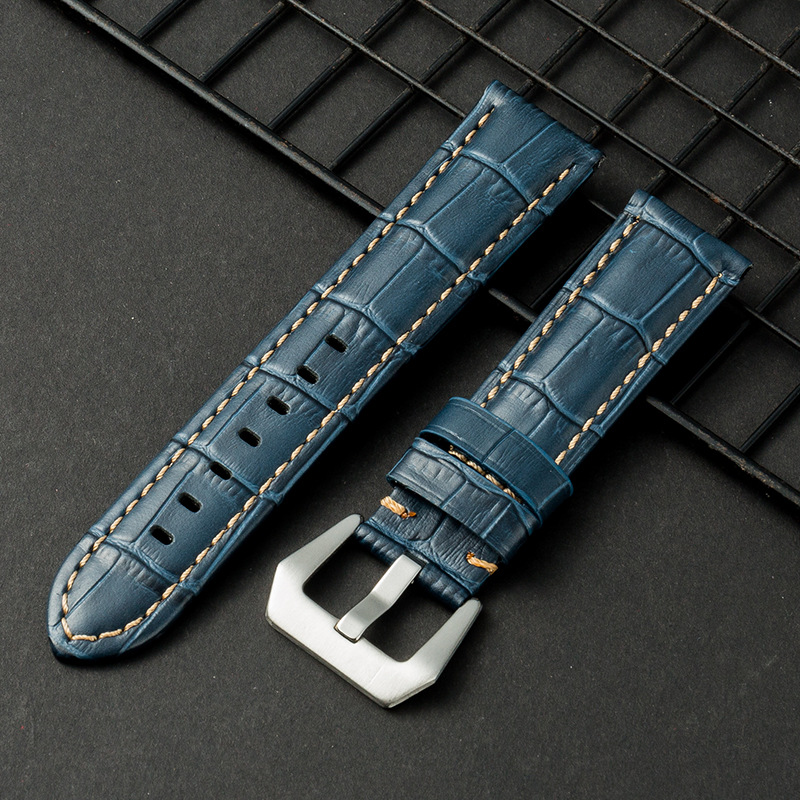 En stock al por mayor de cuero de Caballo Loco de grasa de mar correa de reloj europeo y americano esmerilado retro áspero de cuero de vaca loca correa de reloj 222426mm