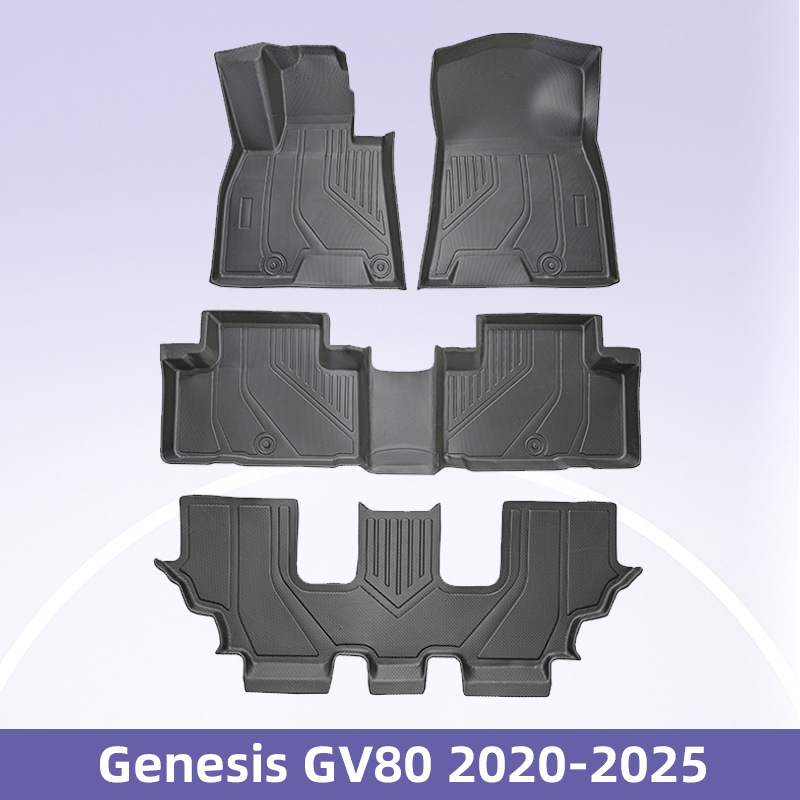 Aplicable a Genesis GV80 2020 - 2025 Combustible 3D todo el tiempo TPE almohadilla para los pies almohadilla del maletero
