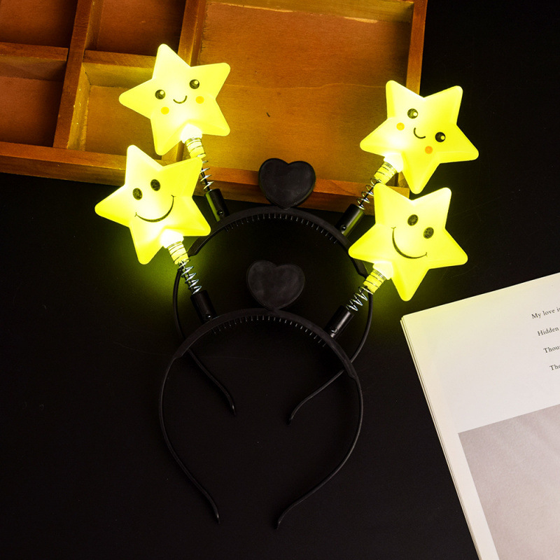 Concierto de apoyo accesorios luminosos toque de cabeza corn de ciervo corn de buey corn de cabello bandas de lámpara orejas de conejo corona al por mayor