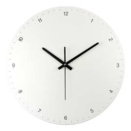 北欧钟表白色极简木质挂钟木钟创意客厅静音时钟挂墙家用挂表定制