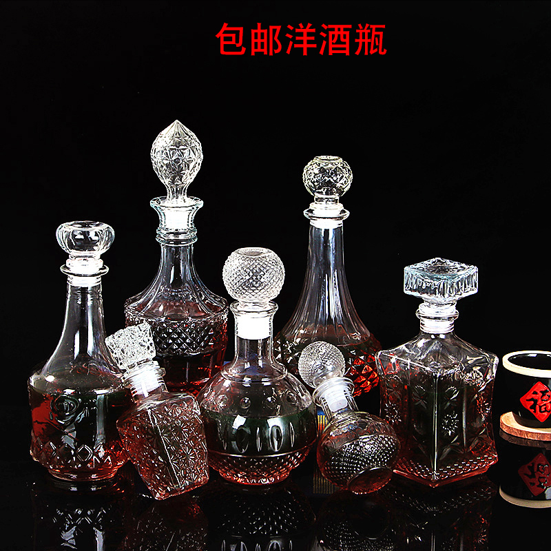 Envío gratis 1000ml botella de vino tinto de vidrio sellado botella de vino botella vacía botella de vino blanco fruta casera caballo pequeño