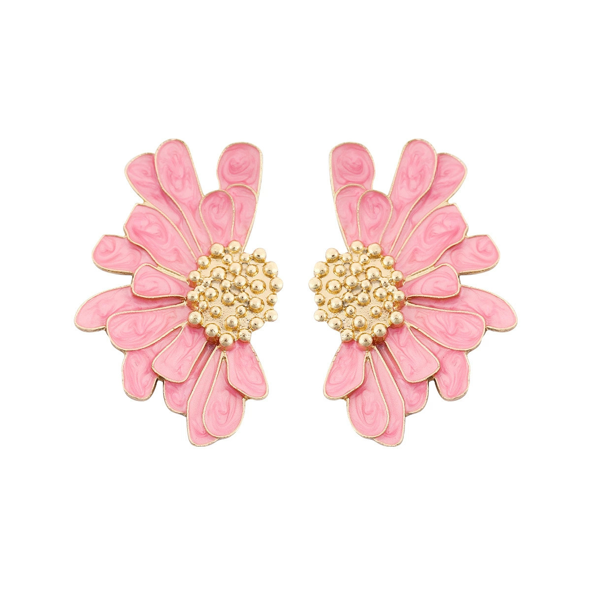 Cross-border foreign trade fashion oil drop flower earrings women's high-end sense temperament earrings Europe and the United States hot explosions flower earrings