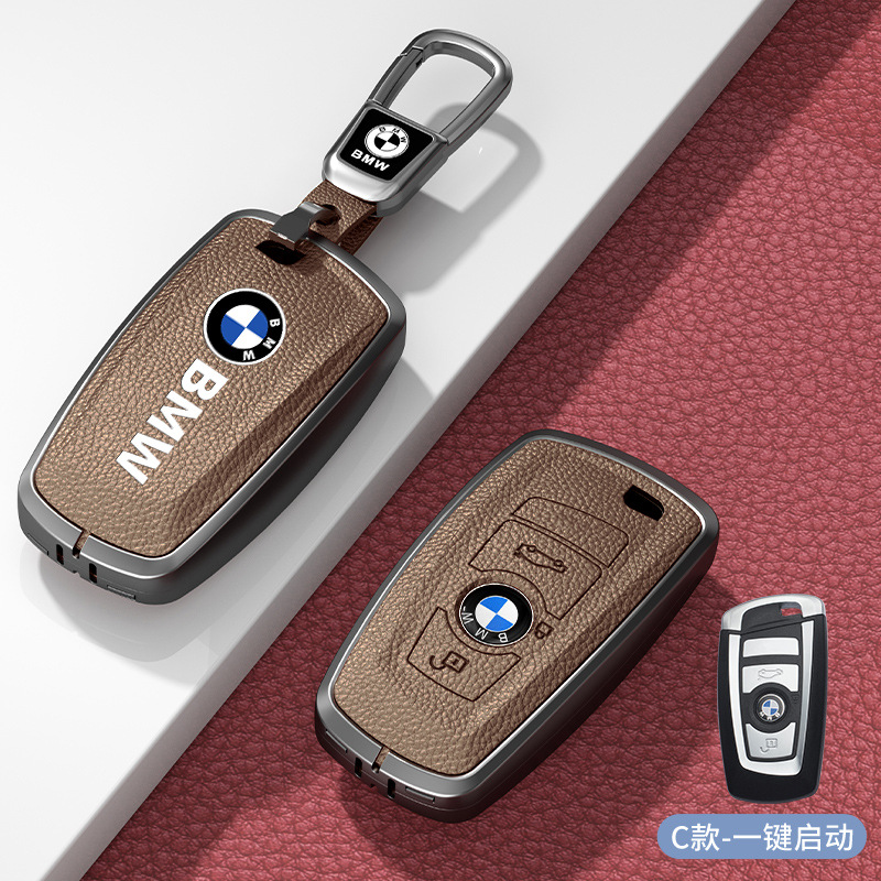 C 스타일 2버튼 카키색 아연 합금 쉘 + 자동차 로고 사각 버클 + D 버클