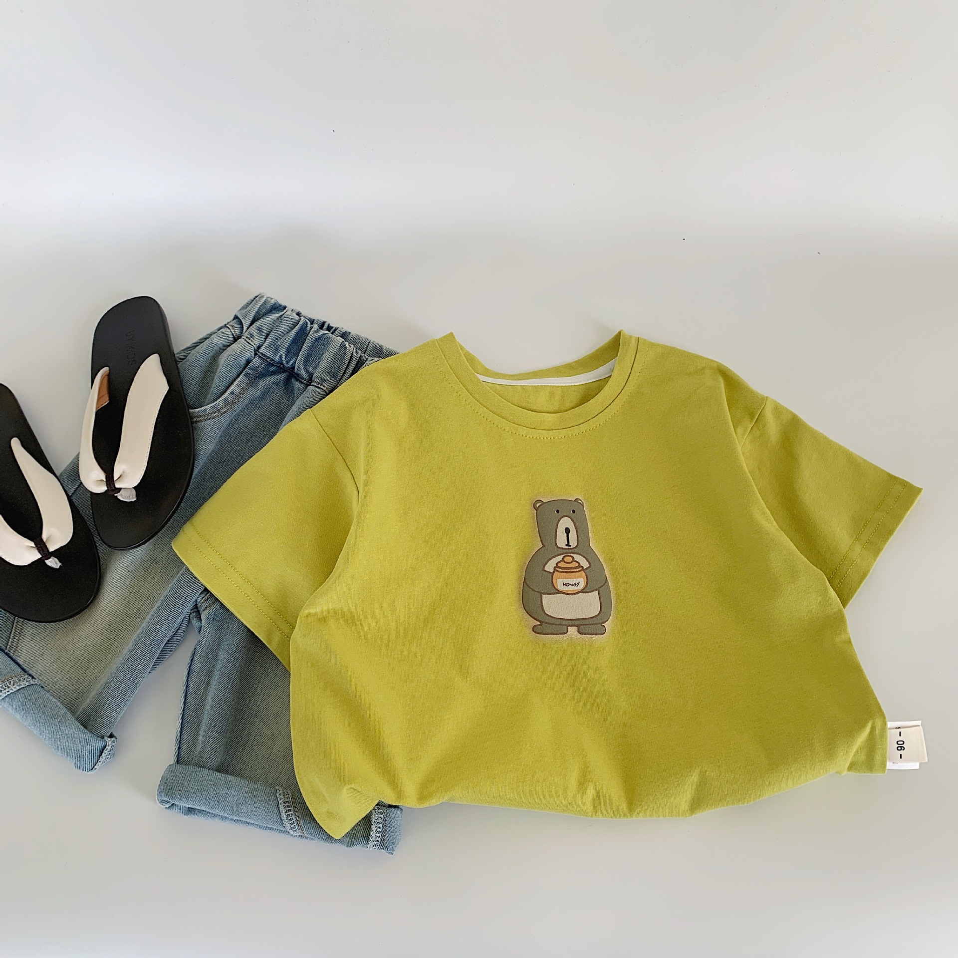 Camiseta de manga corta de algodón para niños Maibao 2025 nueva ropa para niños ropa para niños verano de media manga superior de verano al por mayor