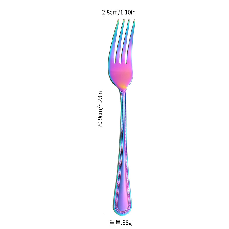 Amazon TikTok productos transfronterizos vajilla de acero inoxidable cuchillo, tenedor, cuchara, punto de grano cuatro piezas principales restaurante occidental puede establecer LOGO