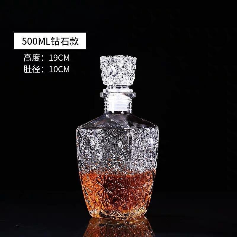Fabricantes de vinos 50ml 1000ml botellas de prueba creativas botellas de vino rosado de diamante transparentes botellas de vino extranjero