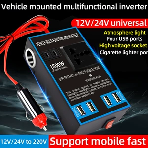 Avtomobil çeviricisi 12V/24V-dən 220V-a, yüksək güclü yük maşını şarj cihazı