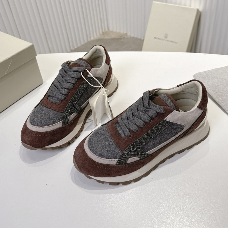 Italian BC Spring and Autumn Popular Casual Dad Shoes for Women, Fashionable Sneakers with Handmade Beading, Suede Color-Block German Training Shoes Italian BC Spring and Autumn Popular Casual Dad Shoes for Women, Fashionable Sneakers with Handmade Beading, Suede Color-Block German Training Shoes