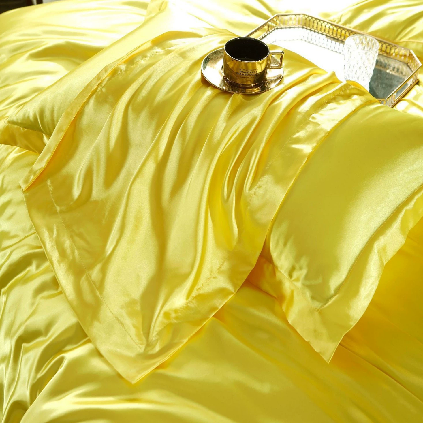 Double-sided Silk Pillowcase, Reversible Satin Finish, 48×74 cm (Multiple Colors)