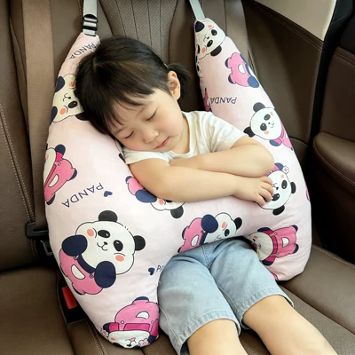 Seat belt shoulder pad pillow pillow pillow car - panda-pink-removable-and-washable-liner-pure-cotton-fabricbreathable-style