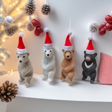 仿真北极熊圣诞节日装饰品家居摆件毛绒公仔动物模型熊礼物道具