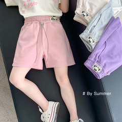 女童短褲夏季2024新款洋氣童裝女寶寶休閒褲子外穿兒童夏裝運動褲