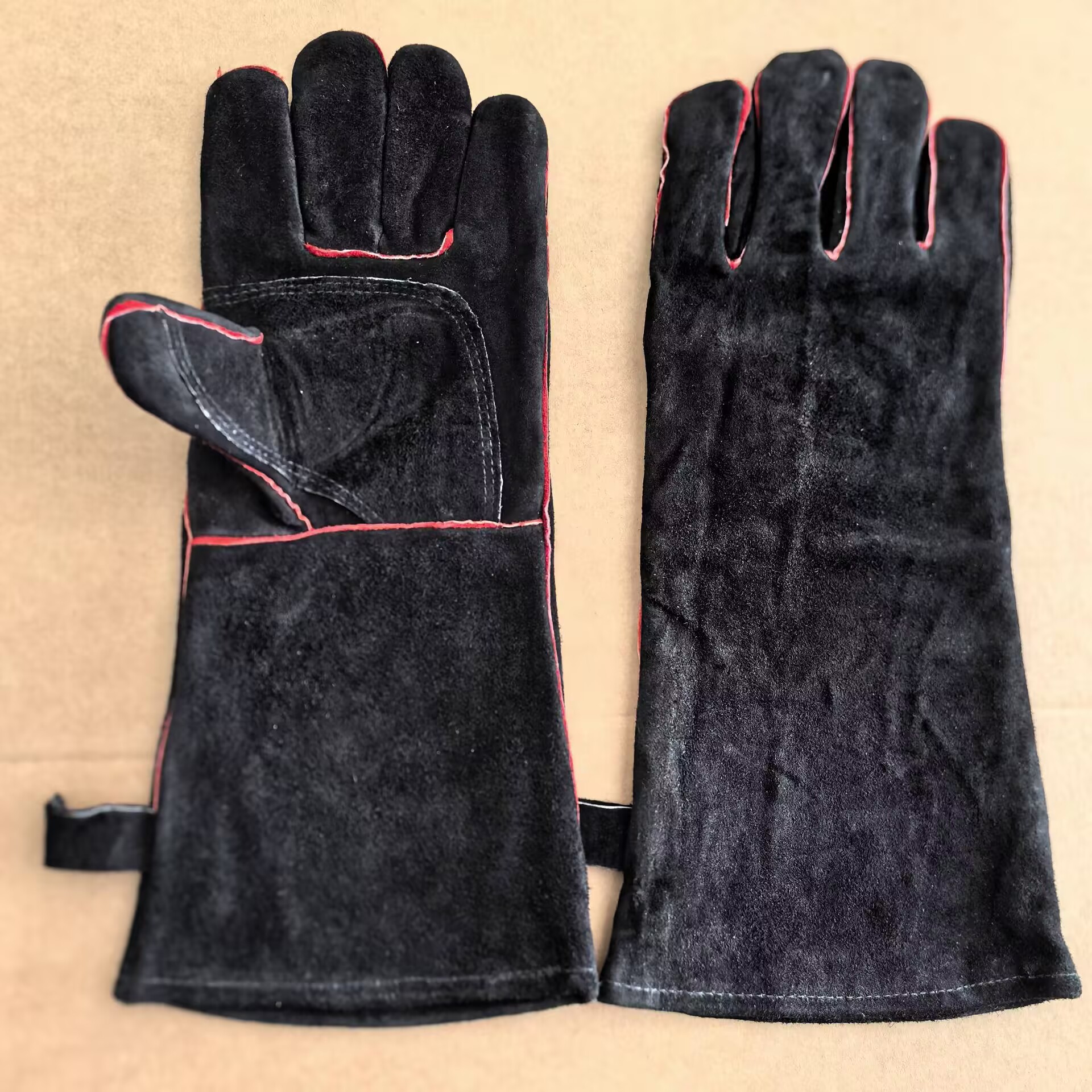 Guantes a prueba de mordeduras para mascotas, guantes de protección contra el calor para soldadura, resistentes a los arañazos, de cuero completo, de 60CM de longitud extendida image 25