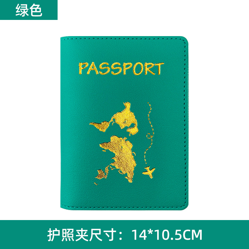 Pu cuero pasaporte cubierta personalizable LOGO mapa giling Amazon etiqueta de equipaje pasaporte titular traje