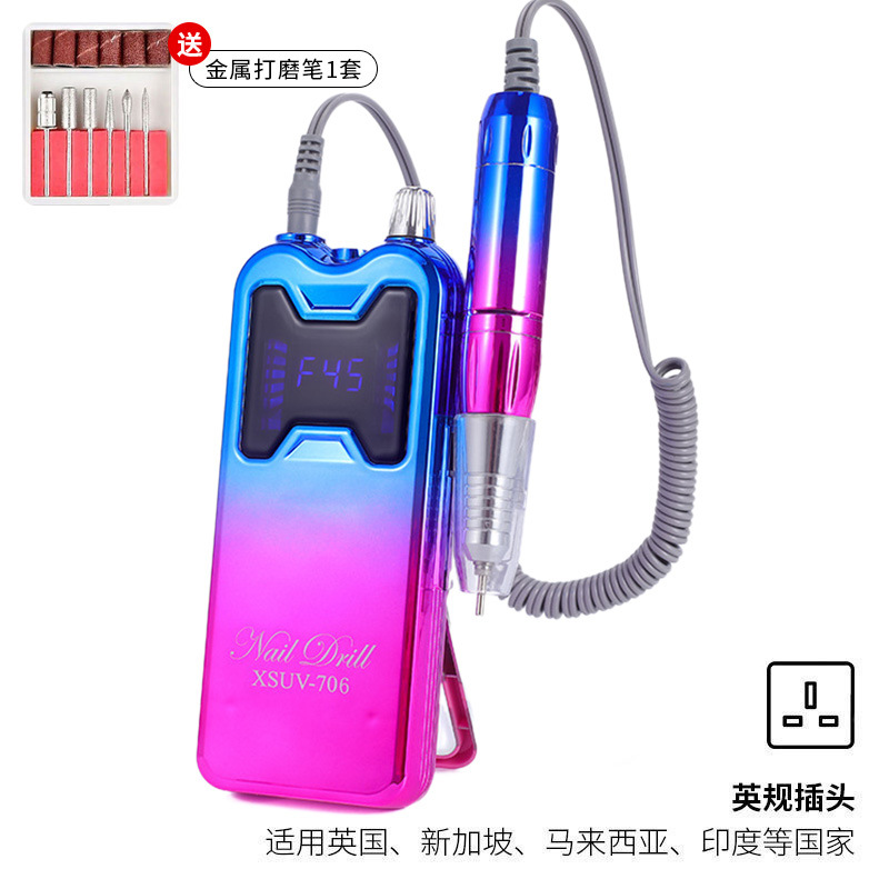 Enchufe rojo con gradiente azul (para Reino Unido, Singapur, Malasia, India y otros países)