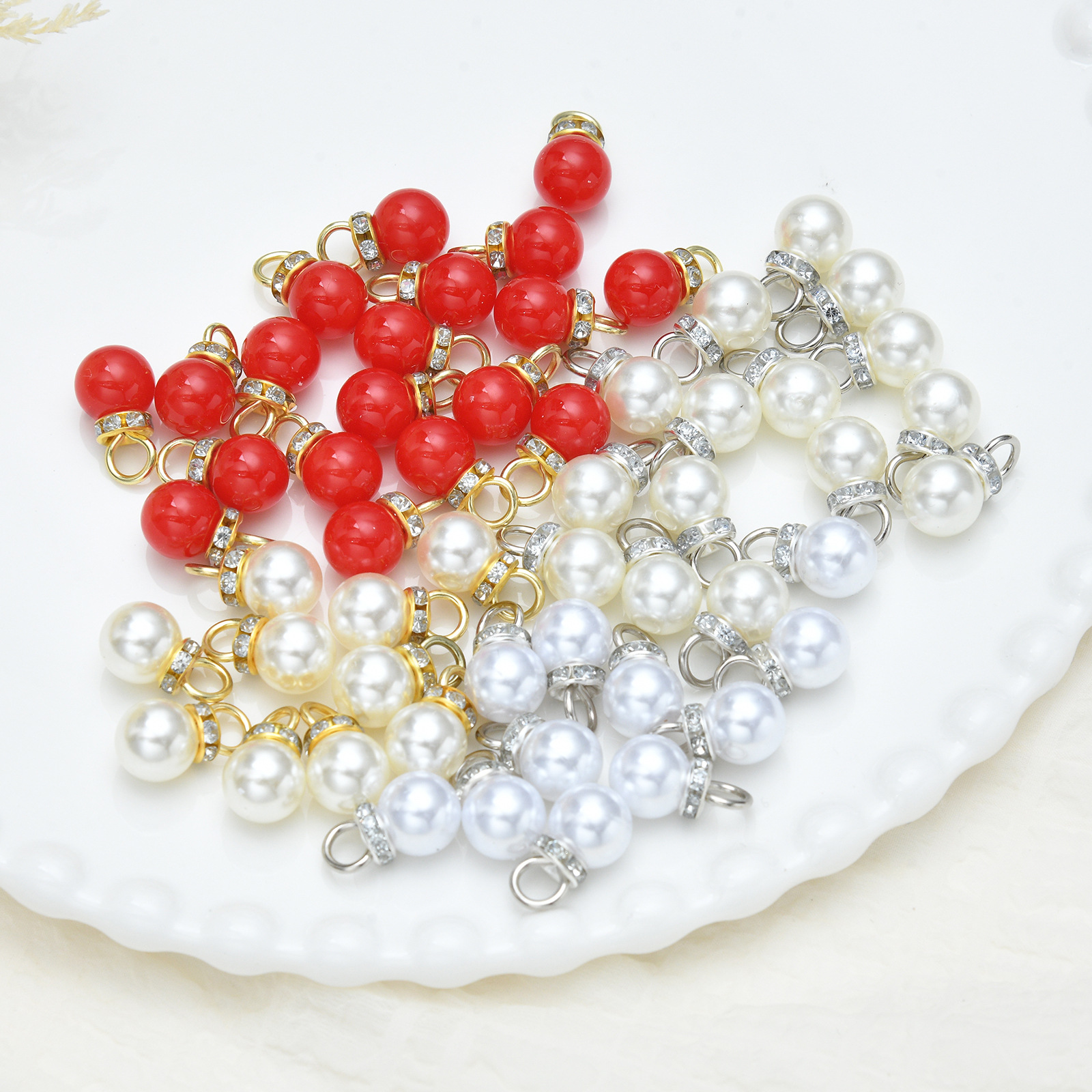 复古仿珍珠配饰塑料ABS珍珠diy材料手工项链手链手机链珍珠配件