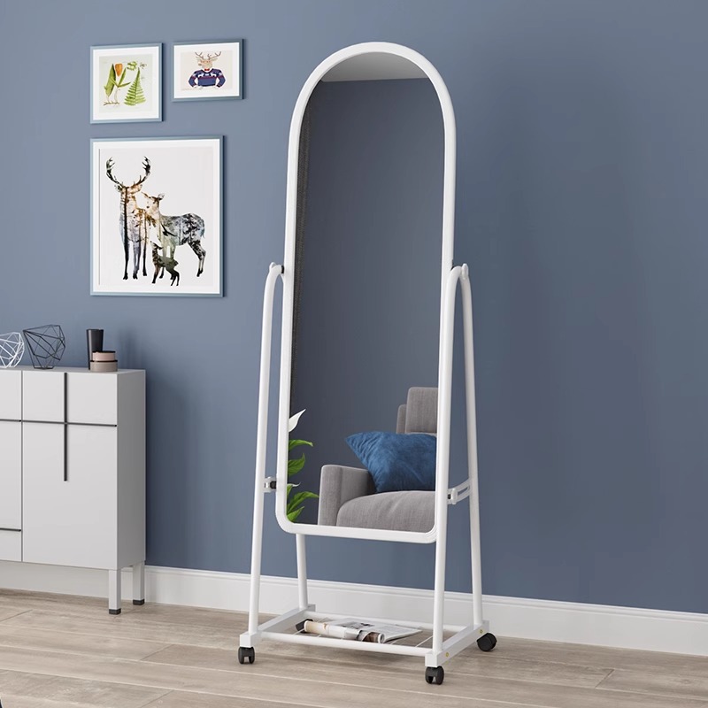 Wholesale mirrors, full-length mirrors, movable floor-standing dressing mirrors, multifunctional storage mirrors, iron stand fitting mirrors