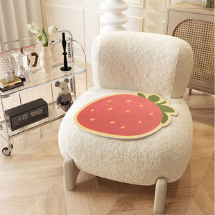 Small Fresh Cashmere Chair Cushion Soft Non-Slip Living Room Sofa Fat Mat Irregular Child Seat Cool Mat