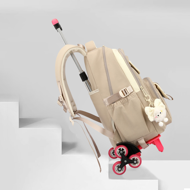 Pescado natural coreano bolso de tracción para estudiantes de secundaria, moda de gran capacidad para estudiantes de primaria de grado 3 - 6 bolso de tracción ligero