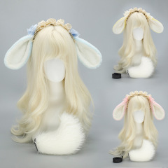Lolitaアリスウサギ耳KCウサギ耳ウサギ尻尾セットcos蝶結びウサギ耳ぬいぐるみ