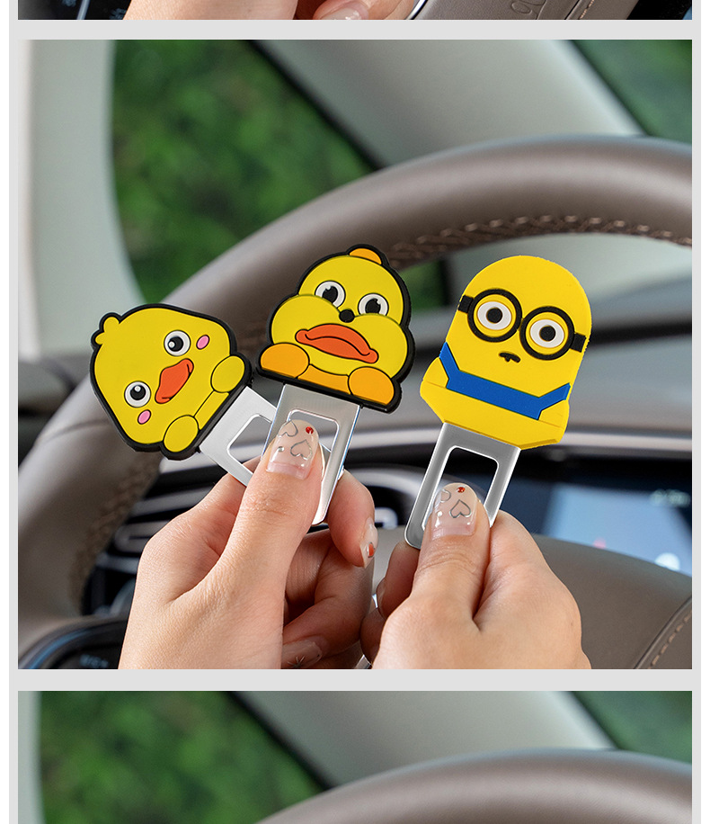 Car Interior Modification Accessories Cartoon Fixed Buckle Seat Silent Buckle Extender Car Silent Buckle Wholesale