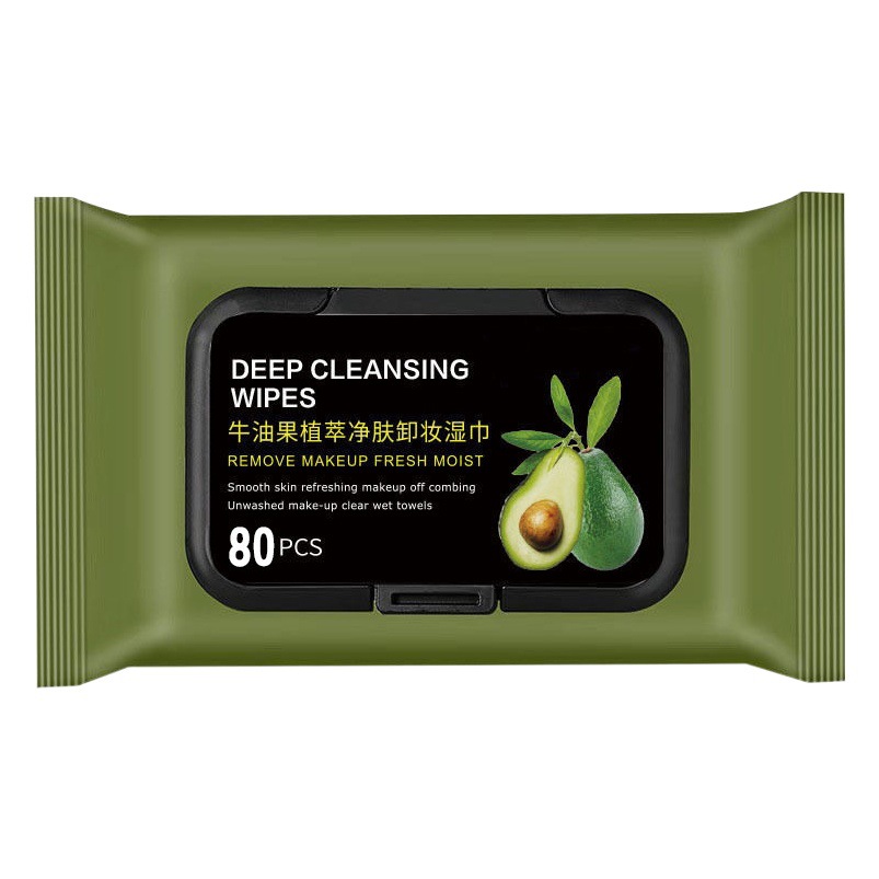 Toallitas desmaquillantes de aguacate, algodón desmaquillante, agua desmaquillante, limpieza de ojos y rostro para mujeres, sin enjuague, adecuado para pieles sensibles
