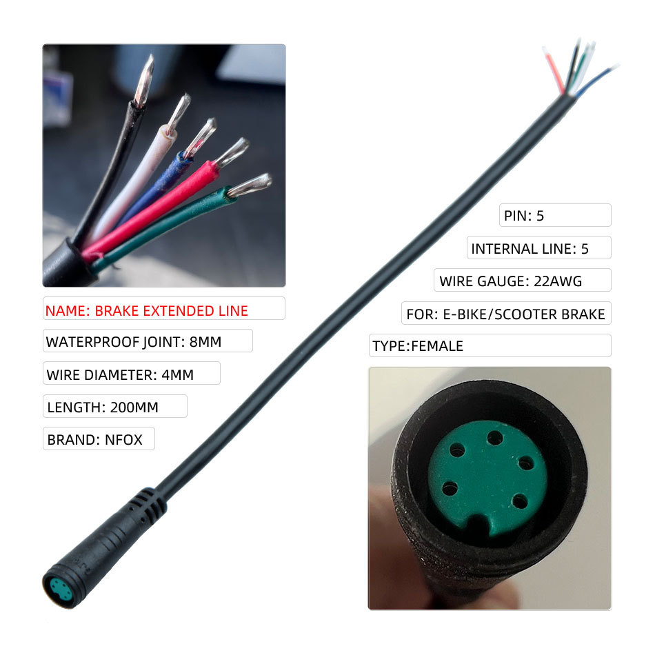 Línea de extensión de cable roto NFOX a línea de secuencia cabeza masculina cabeza femenina resorte seco sentido magnético línea de señal 2 pin 3PIN4 pin 5 pin 6 pin