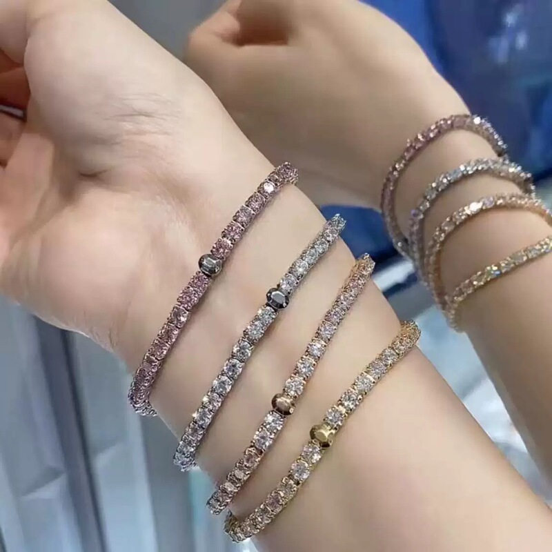 Cross-Border Shijia New Model Full Diamond Bracelet, Light Luxury, Exquisite and High-End, Dazzling Swarovski Element Bracelet for Women