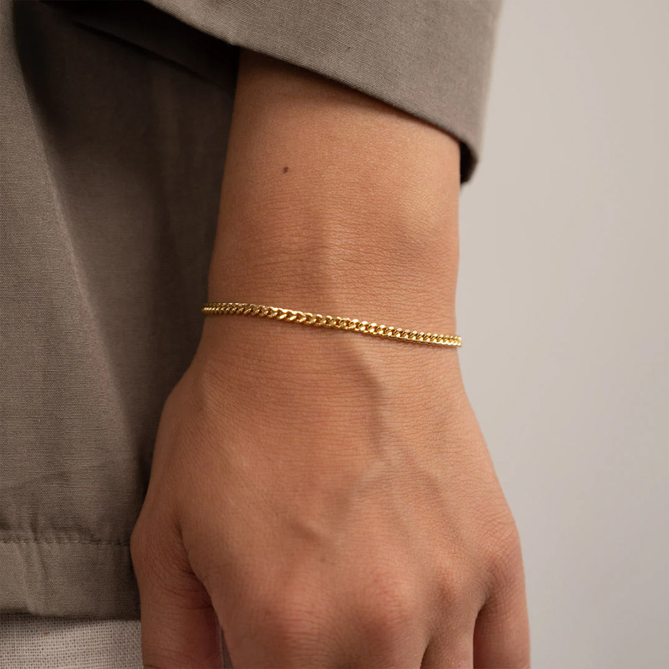 316 Stainless Steel Chain Material 316 Stainless Steel  Solid Color Simple Style Bracelets For Unisex