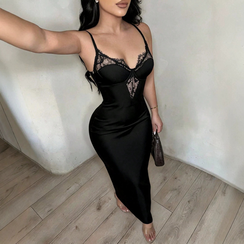 European and American Cross-Border Fashion Lace Slip Set Lace Leopard Print Slip Dress Bodycon Slim Vacation Dress European and American Cross-Border Fashion Lace Slip Set Lace Leopard Print Slip Dress Bodycon Slim Vacation Dress