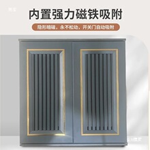 全铝合金柜门户外洗手池透气格栅百叶门带框厨房橱柜防水门板