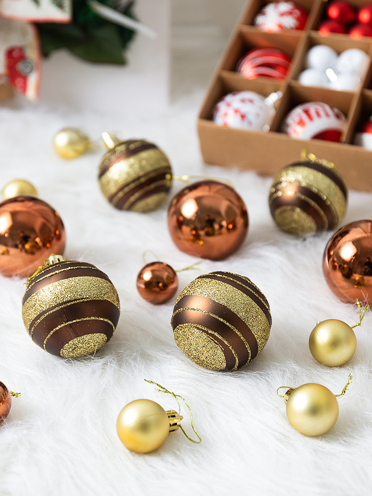 Bola pintada de Navidad Bola de perlas macaron galvanoplastia Bola brillante pintada Bola de forma especial colgante árbol de Navidad bola decorativa