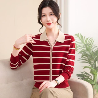 【100%羊毛】上衣女装厚款秋冬中老年针织打底羊毛衫妈妈毛衣奶奶