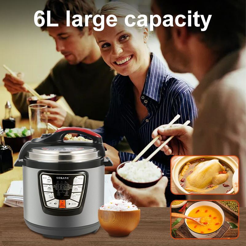 輸出SOKANY2401電気圧力鍋家庭用多機能炊飯器電気鍋6l圧力鍋調理鍋|undefined