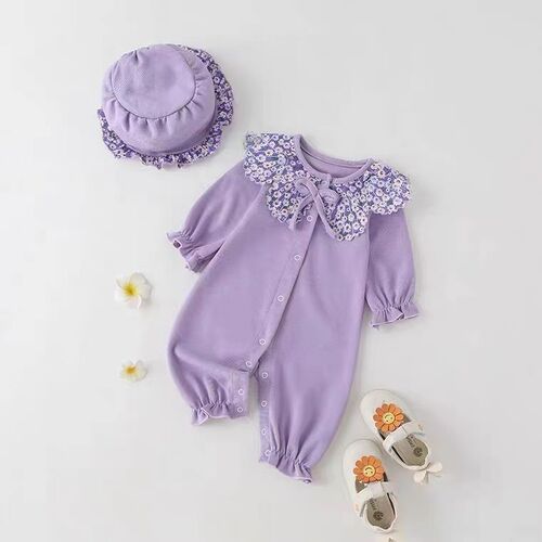 Baby Autumn Outfit Clothes for Girls, One-Piece Outing Climbing Suit with Hat, Super Cute Toddler Fall Harness for Infants