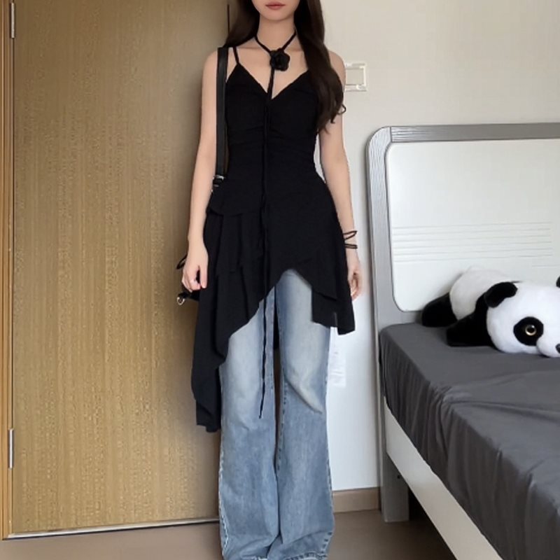 Sexy black summer dress