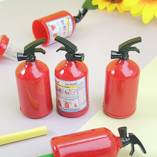 Cartoon-shaped creative fire extinguisher pencil sharpener, single hole pencil sharpener, children's pencil sharpener, primary school student stationery