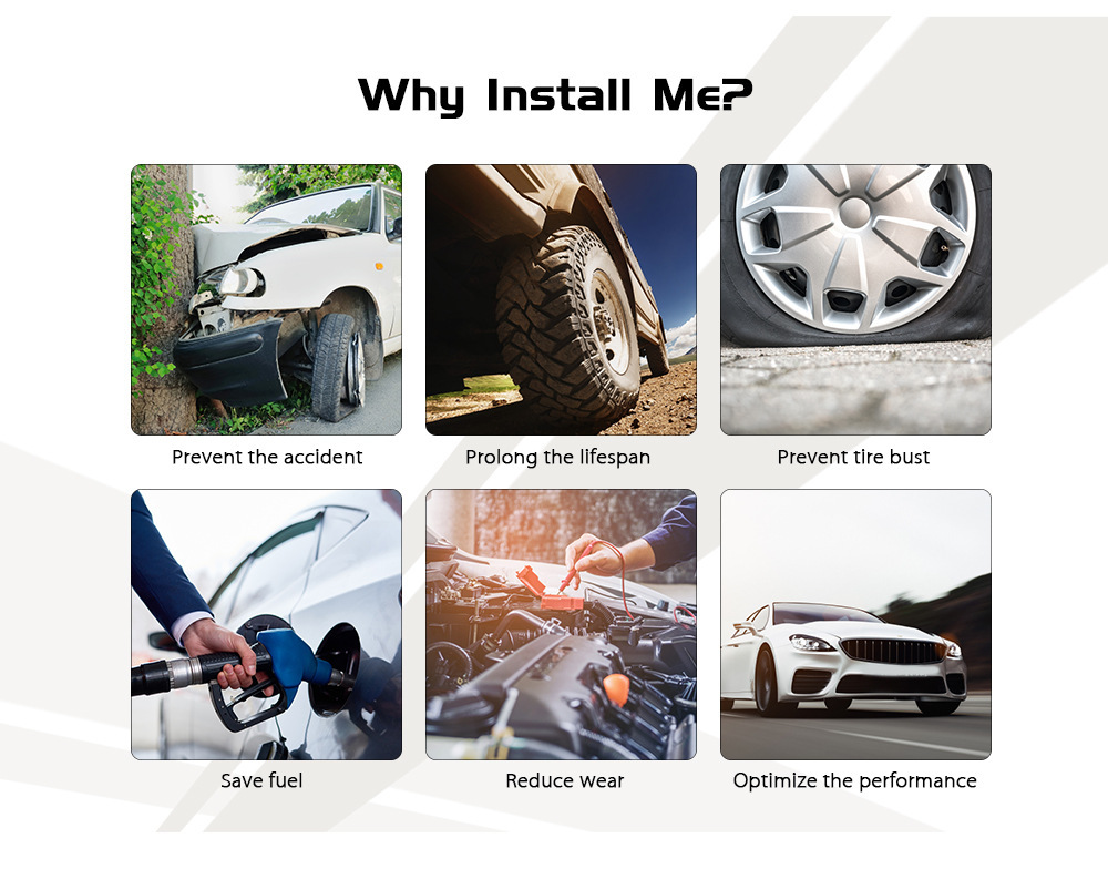 Cross-Border Android Navigation Car USB Tire Pressure Monitoring System Tpms Internal and External Wheel Temperature Detection